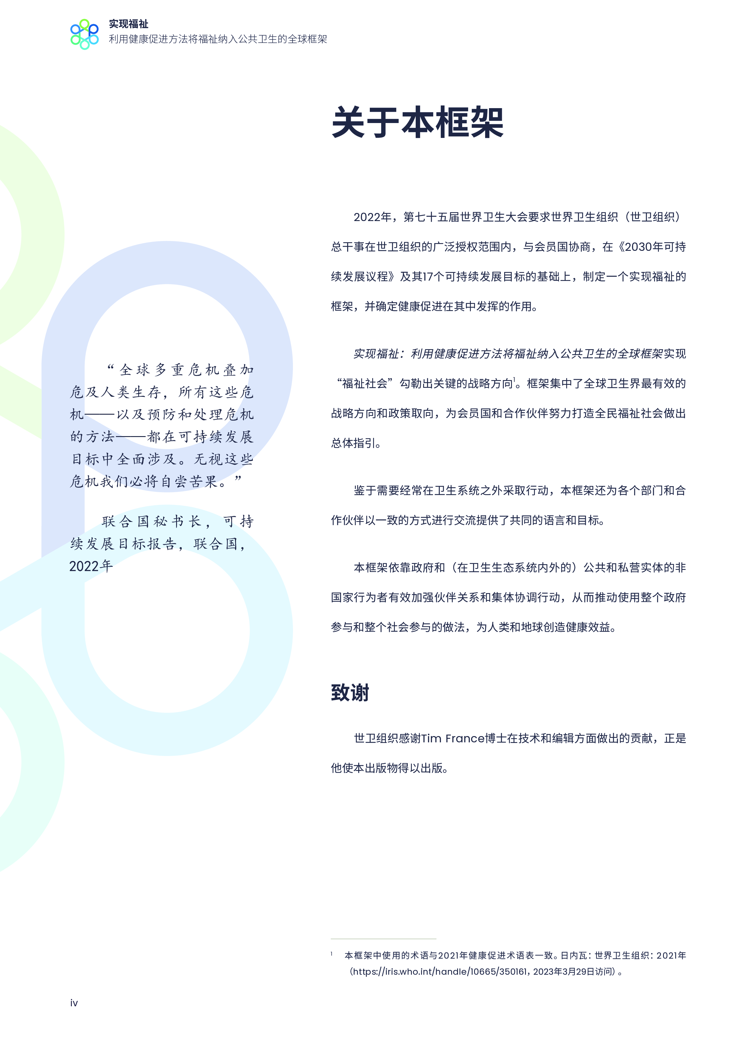 世界卫生组织2024实现福祉利用健康促进方法将福祉纳入公共卫生的全球框架38页